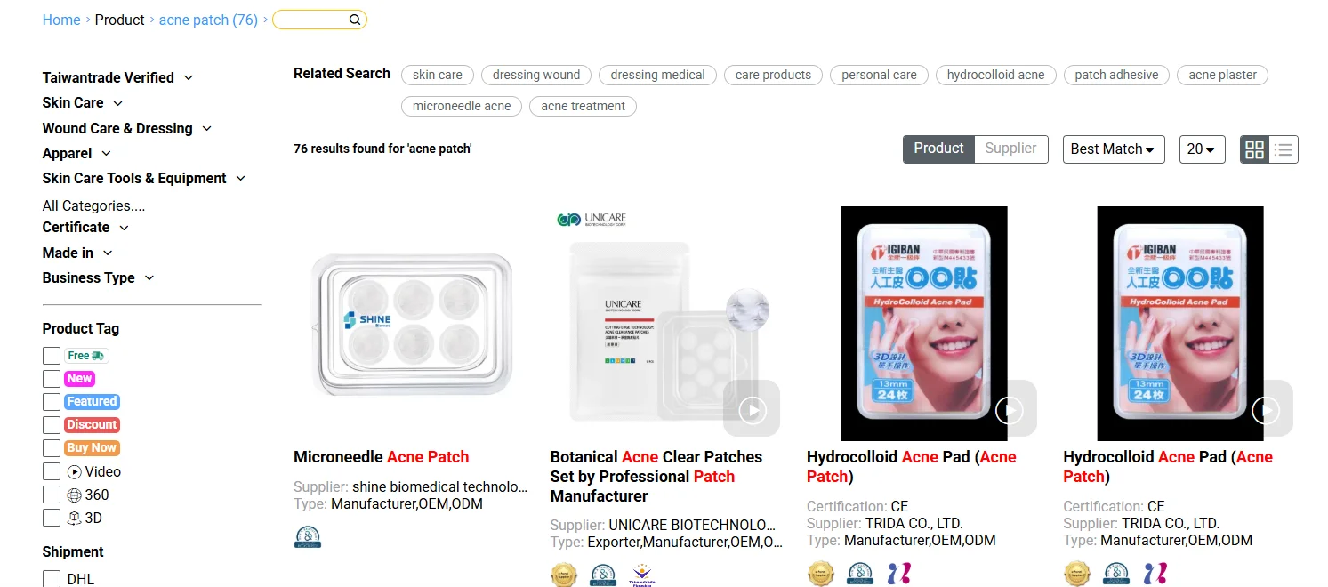 Best Pimple Patch
Manufacturers
for Brands